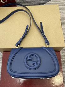 GG original calfskin blondie small shoulder bag 815700 blue