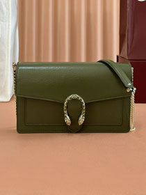 GG original calfskin dionysus wallet on chain 837374 green