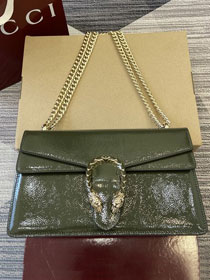 GG original shiny calfskin dionysus medium shoulder bag 795005 green