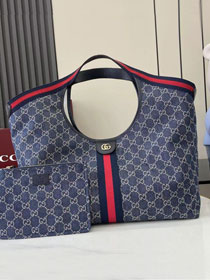 GG original denim giglio large tote bag 853971 dark blue