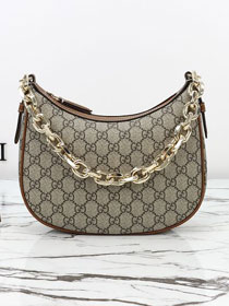 GG original fabric emblem small shoulder bag 815409 brown