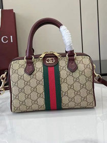 GG original fabric ophidia small boston bag 841294 bordeaux