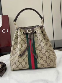 GG original fabric ophidia small bucket bag 836825 brown