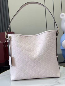 GG original calfskin emblem medium shoulder bag 847452 light pink