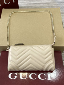 GG original calfskin marmont small shoulder bag 847589 light pink