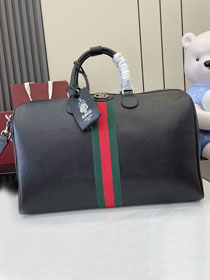 GG original calfskin savoy medium duffle bag 834460 black