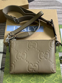 GG original calfskin small messenger bag 761747 grey