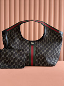 GG original denim giglio large tote bag 853971 black