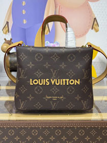 Louis vuitton original monogram calfskin shopper tote MM M13927 brown