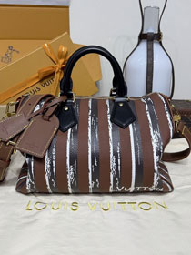 Louis vuitton original soft calfskin speedy P9 30 M21122 brown&black