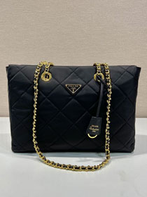 Prada original nylon large tote bag 1BG467 black