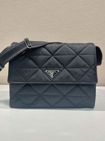 Prada original nylon traveller shoulder bag 1BD256 black