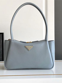 Prada original calfskin darling medium shoulder bag 1BA444 light blue