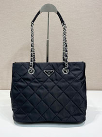 Prada original nylon medium tote bag 1BD650 black