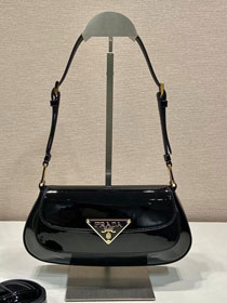 Prada original patent leather shoulder bag 1BD345 black