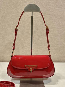 Prada original patent leather shoulder bag 1BD345 red