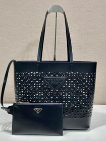 Prada original calfskin medium tote bag 1BG503 black