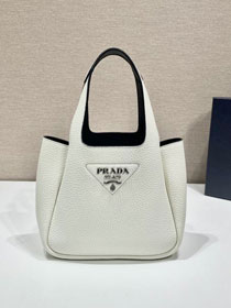Prada original calfskin mini tote bag 1BA349 white
