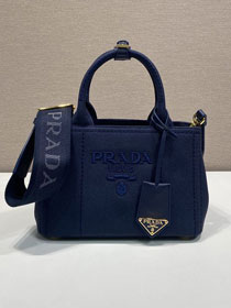 Prada original canvas jardiniere mini handbag 1BA038 blue