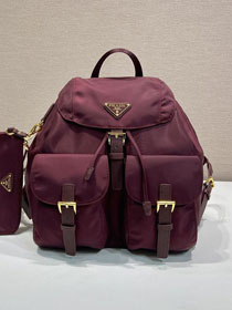 Prada original nylon medium backpack 1BZ811 burgundy
