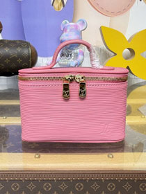 Louis vuitton original epi leather nice beauty case M25690 pink 