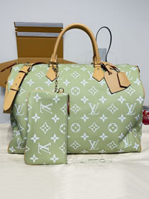 Louis vuitton original soft calfskin speedy P9 50 M13927 green