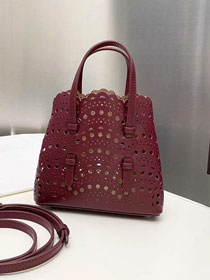 Alaia original vienne wave calfskin mina 16 bag AL0005 bordeaux