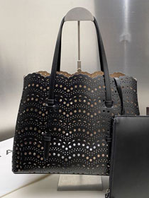 Alaia original vienne wave calfskin mina 32 bag AL0006 black