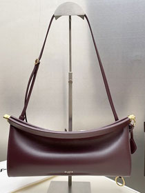 Alaia original calfskin le click east west medium flap bag AL0020 bordeaux