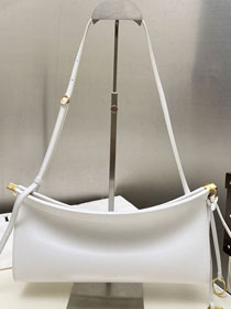 Alaia original calfskin le click east west medium flap bag AL0020 white