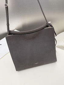 Alaia original nubuck calfskin le click small square bag AL0017 grey