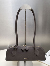 Alaia original nubuck calfskin le teckel small bag AL0023 grey