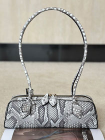 Alaia original python leather le teckel small bag AL0025 grey