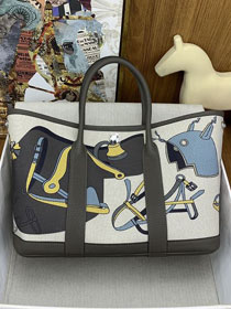 Hermes original canvas large garden party 36 bag HG0038 grey etoupe