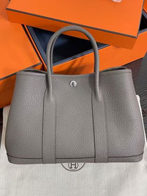 Hermes original negonda leather garden party large 36 bag HG0036 grey etain