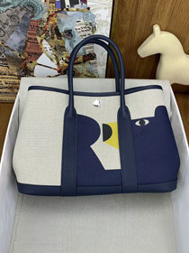 Hermes original canvas medium garden party 30 bag HG0030 deep blue