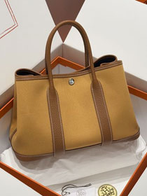 Hermes original canvas medium garden party 30 bag HG0031 brown