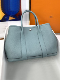Hermes original negonda leather medium garden party 30 bag HG0030 ciel