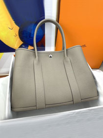Hermes original negonda leather medium garden party 30 bag HG0030 grey asphalte