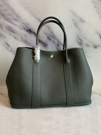 Hermes original negonda leather medium garden party 30 bag HG0030 vert de grey