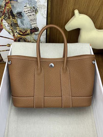 Hermes original negonda leather mini garden party 23 bag HG0023 brown