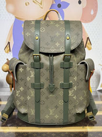 Louis vuitton monogram canvas christopher MM backpack M27080 green