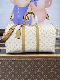 Louis vuitton monogram canvas keepall 45 M28238 white