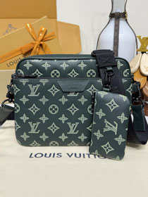 Louis vuitton original calfskin trio messenger bag M27124 green