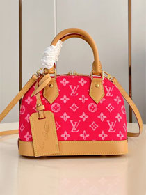 Louis vuitton original monogram canvas alma BB M28272 rose red