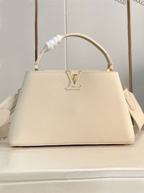 Louis vuitton original calfskin capucines MM souple M14979 white