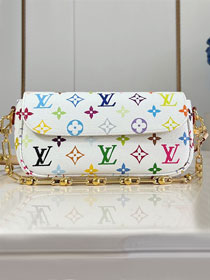 Louis vuitton original monogram multicolor wallet on chain lvy M27492 white