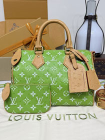 Louis vuitton original ostrich calfskin speedy P9 25 N13912 green