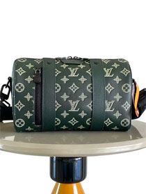 Louis vuitton original calfskin city keepall M27184 green