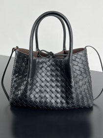 BV original calfskin small pinacoteca tote bag 819004 black